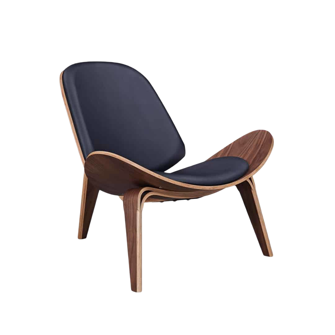 chaise-shell-ch07-hans-wegner-en-bois-de-noyer-et-cuir-noir-design-tripode-pour-le-salon-2