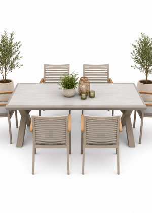 SALLE A MANGER ALUMINIUM 210 CM